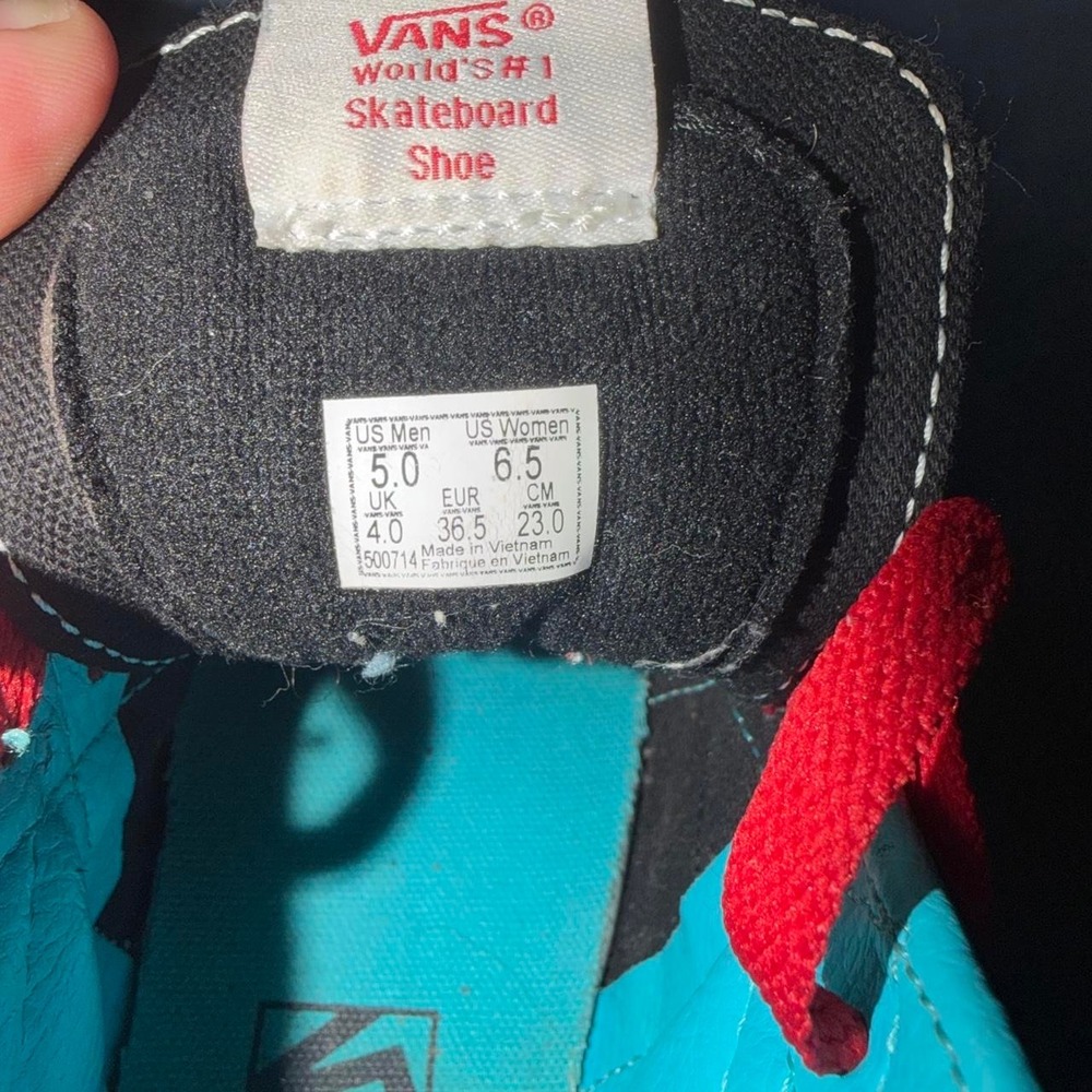 Vans "Old Skool" Otw Sk8 Hi Flame Shoes men size 5.5 - Picture 6 of 7